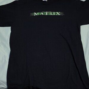 Size M Vintage The Matrix 1999 Movie Promo Tee Black T Shirt Short Sleeve